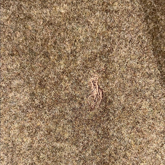 Polo Ralph Lauren Unisex Dark Brown LambsWool Scarf 9” x 60” Preppy Fall Winter - Picture 3 of 8